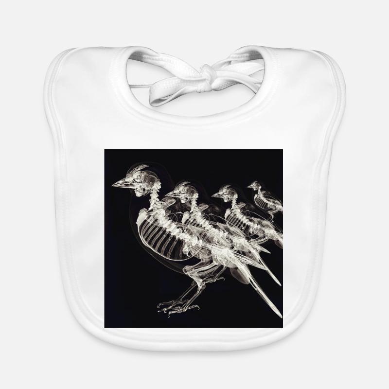 Röntgenvögel Skelette Baby Bio-Lätzchen