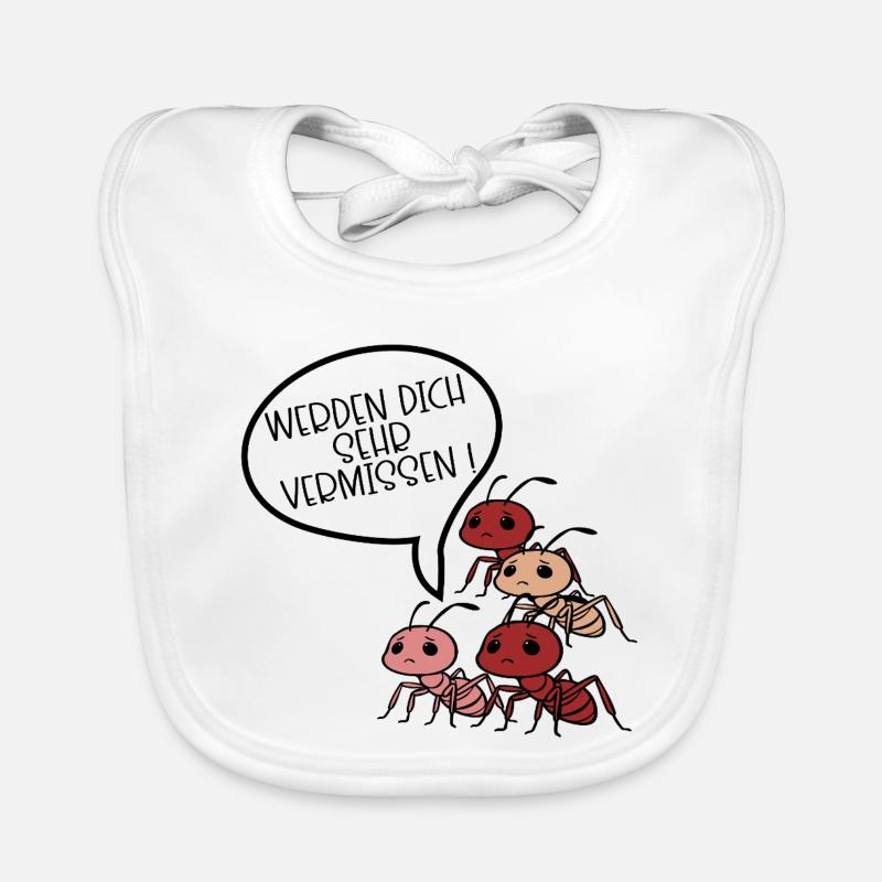 Abschiedsgeschenk Team Ameise Baby Bio-Lätzchen