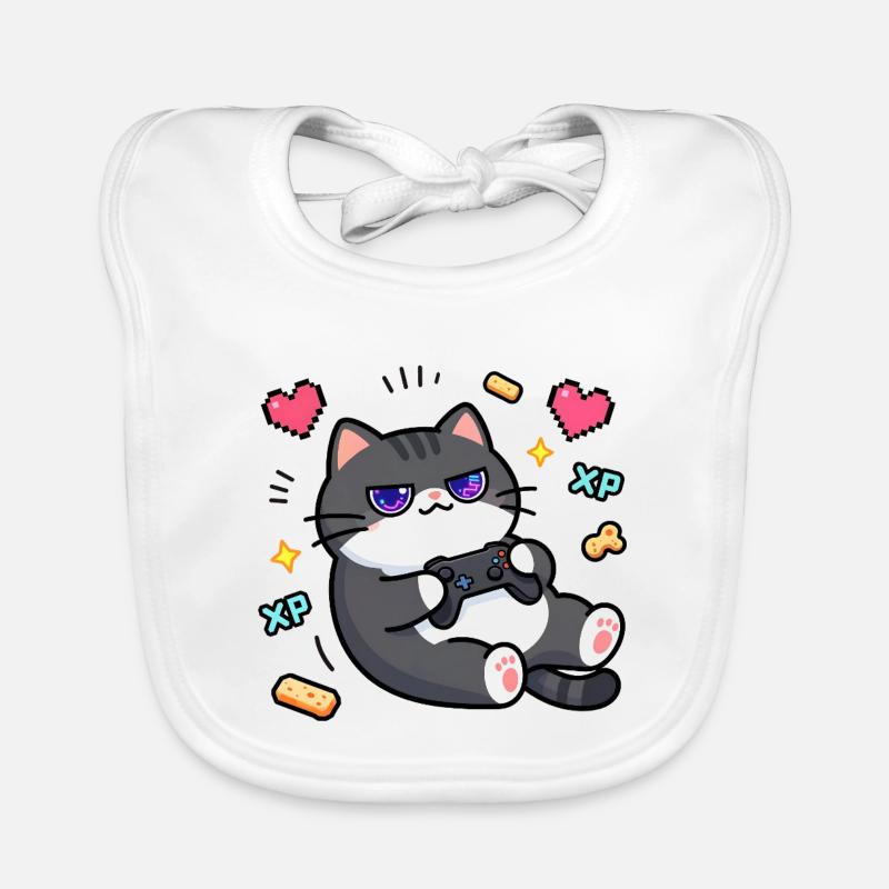 Chat Gamer Konsole Retro Baby Bio-Lätzchen