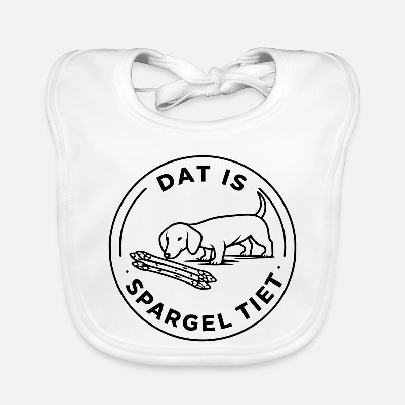 Dat Is Spargel Tiet Dackel Hund Spargelzeit Baby Bio-Lätzchen
