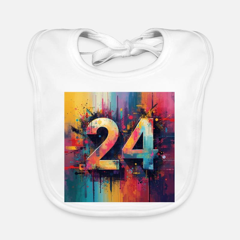 Farbenfrohe Abstraktion 24 Baby Bio-Lätzchen