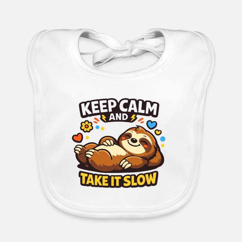 Faultier Ruhe Take It Slow Baby Bio-Lätzchen