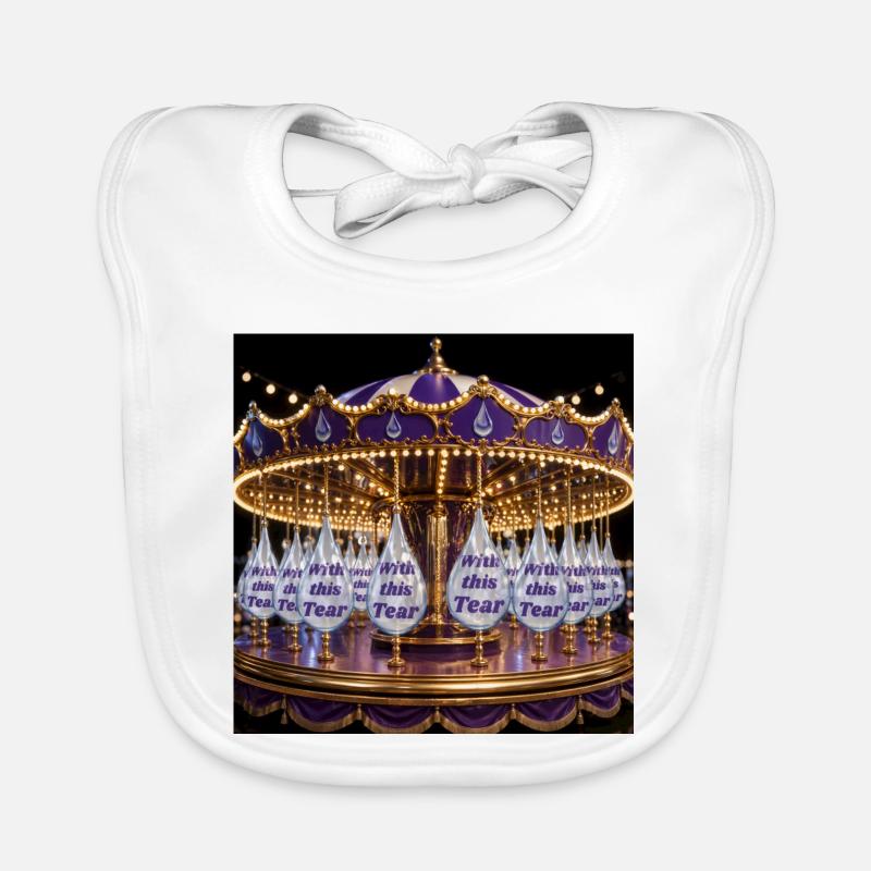 Teardrop Carousel in Purple Shine Organic Baby Bibs