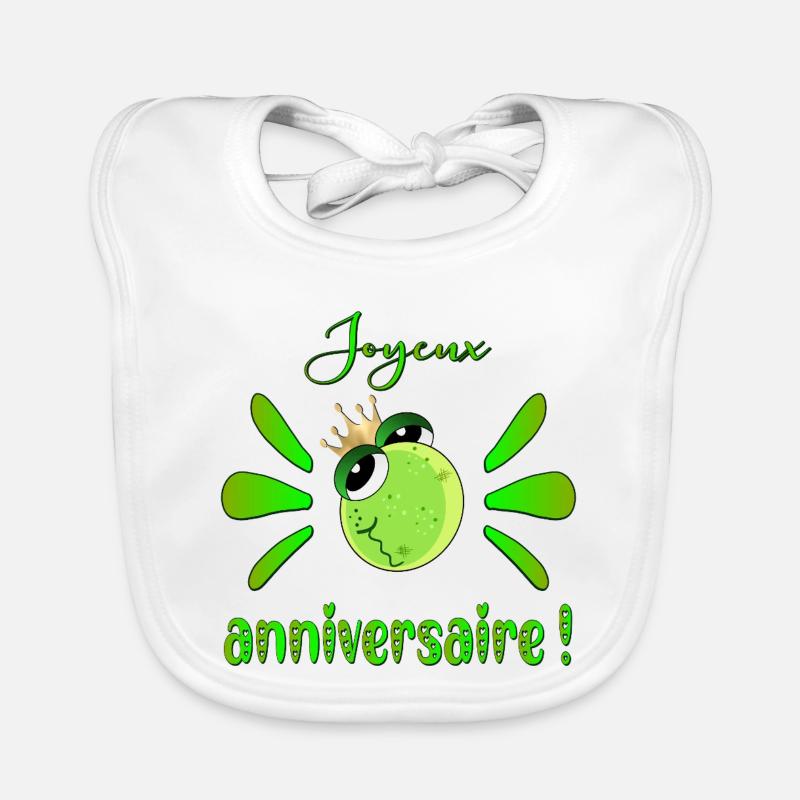 Joyeux anniversaire Grenouille Bavoir bio Bébé