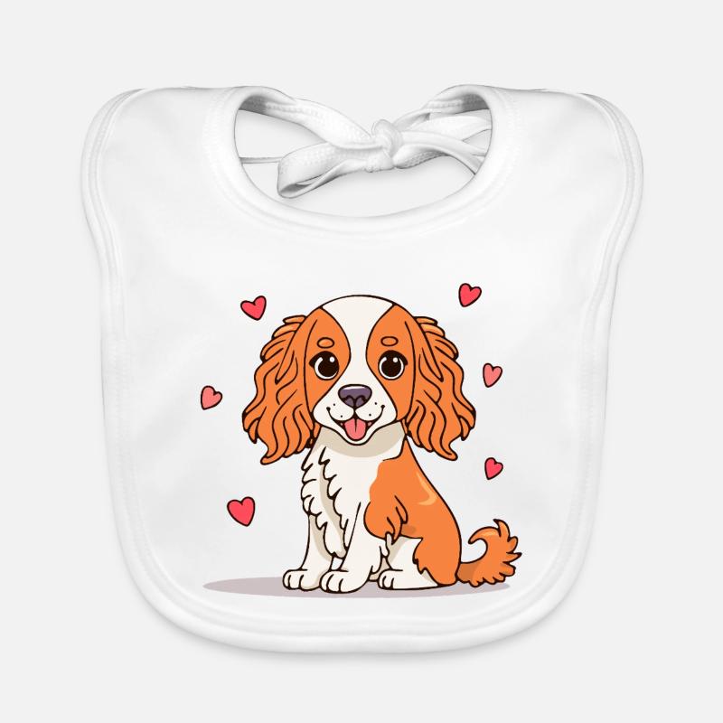 Cavalier Spaniel (Comic) Baby Bio-Lätzchen
