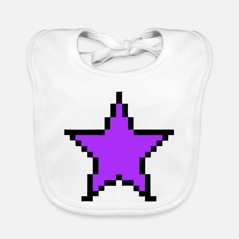 Pixel Stern 8-Bit Power Up Baby Bio-Lätzchen