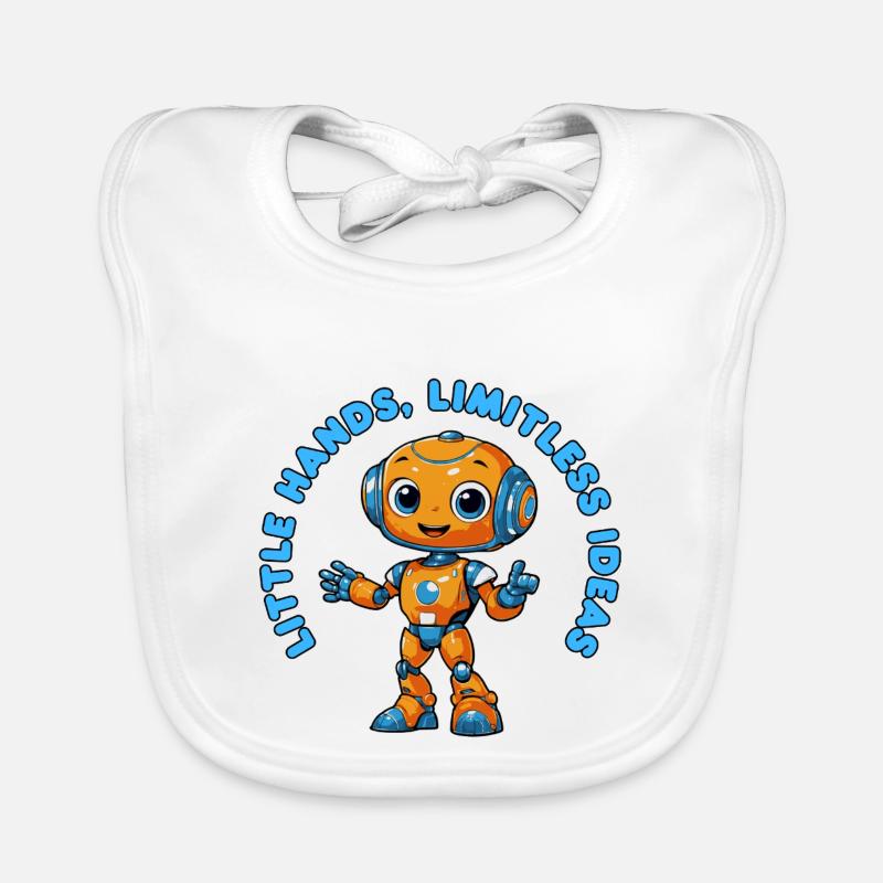 Robots - Little Hands, Limitless Ideas Organic Baby Bibs