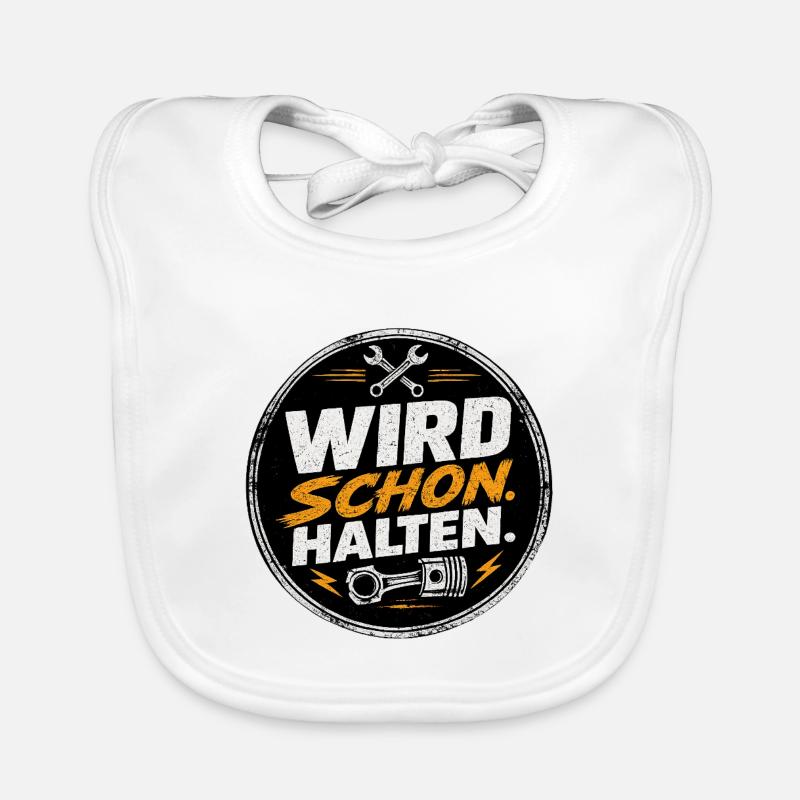 Wird Schon Halten Mechaniker Baby Bio-Lätzchen