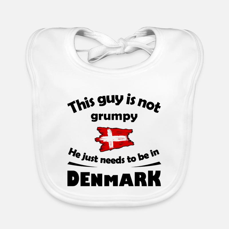 Dänemark Flagge im Pinselstil Baby Bio-Lätzchen