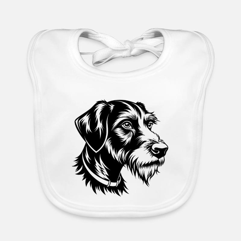 German Wirehaired Pointer Organic Baby Bibs