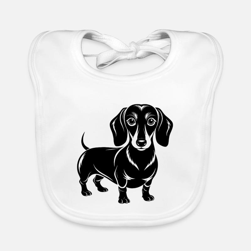 Dackelhund Baby Bio-Lätzchen