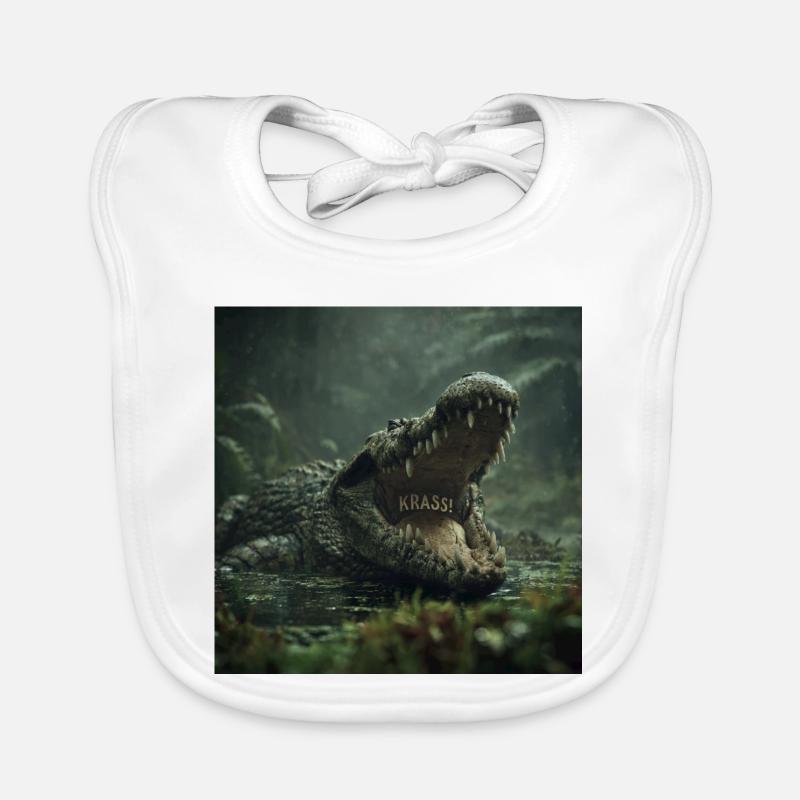 KRASS! Das wilde Krokodil Baby Bio-Lätzchen