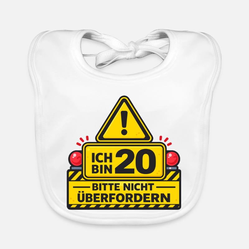20th Birthday Organic Baby Bibs