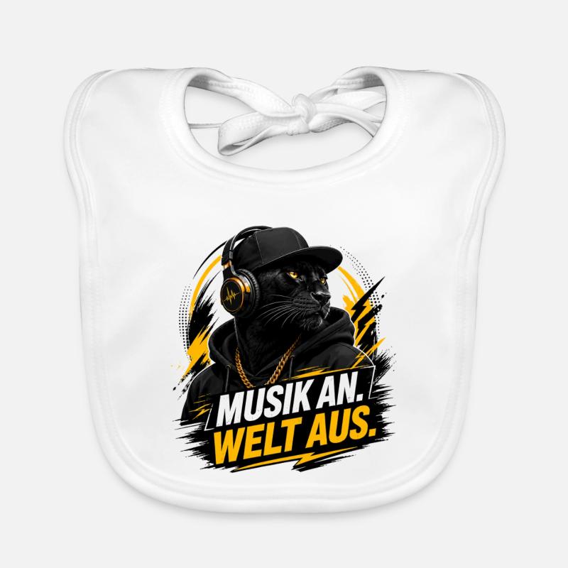 Music on - World off Organic Baby Bibs