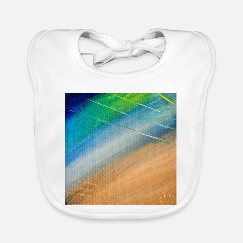 Color flow and gold lines Organic Baby Bibs