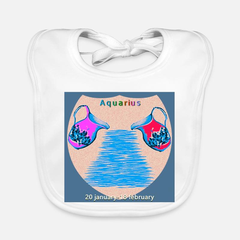 Wassermann - Baby Bio-Lätzchen - Weiß
