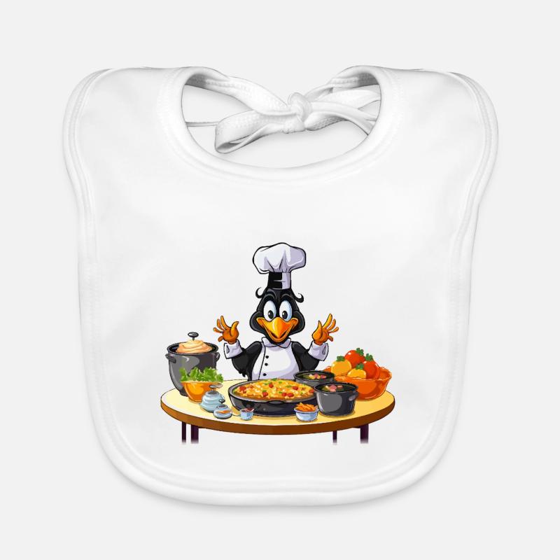 Küchenente Chef Design Baby Bio-Lätzchen