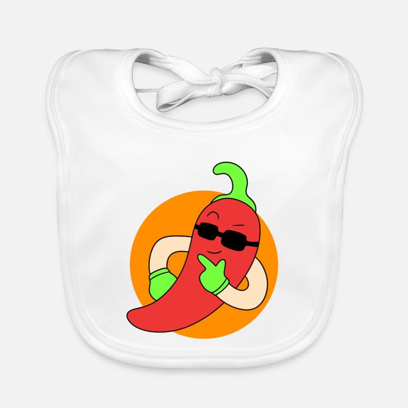 Cool chilli pepper Organic Baby Bibs