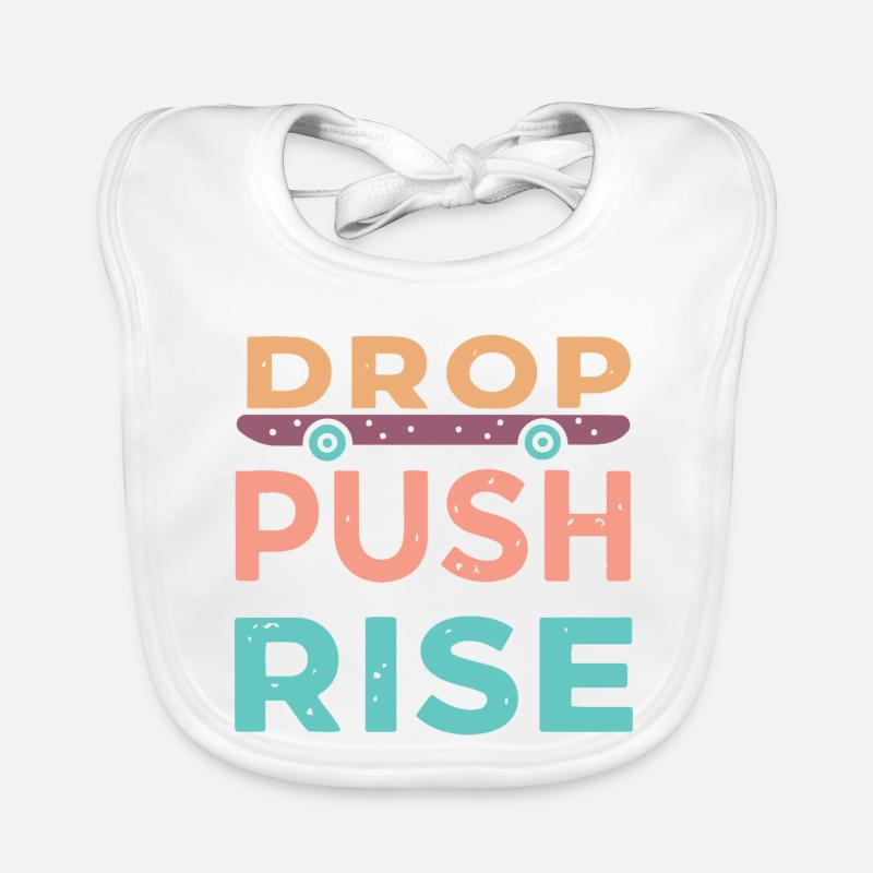 Drop Push Rise Skateboard Baby Bio-Lätzchen