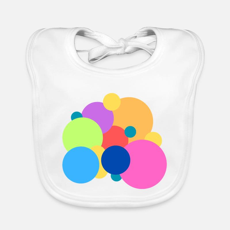 Points de couleur ludiques Bavoir bio Bébé