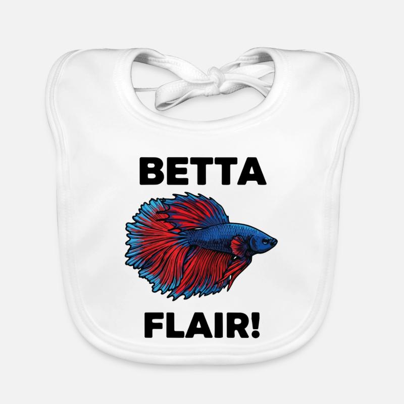 Fighting Fish Betta Flair Aquarium Organic Baby Bibs