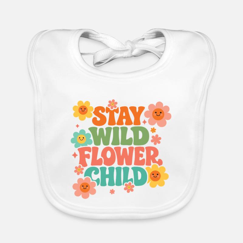 Reste l’enfant des fleurs sauvages Bavoir bio Bébé