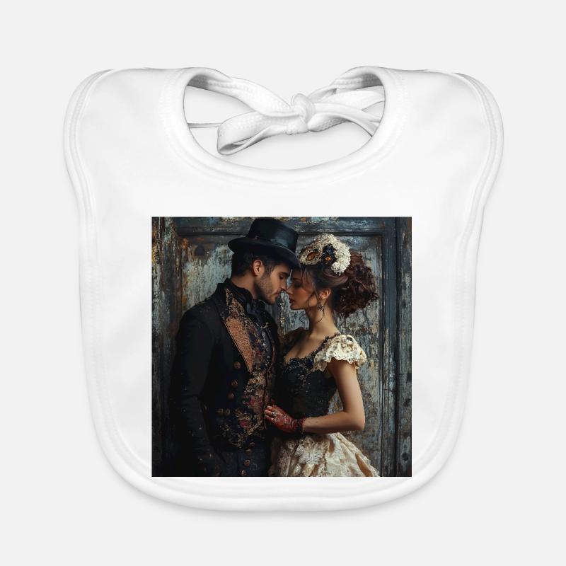 Romantisme du masque victorien Bavoir bio Bébé