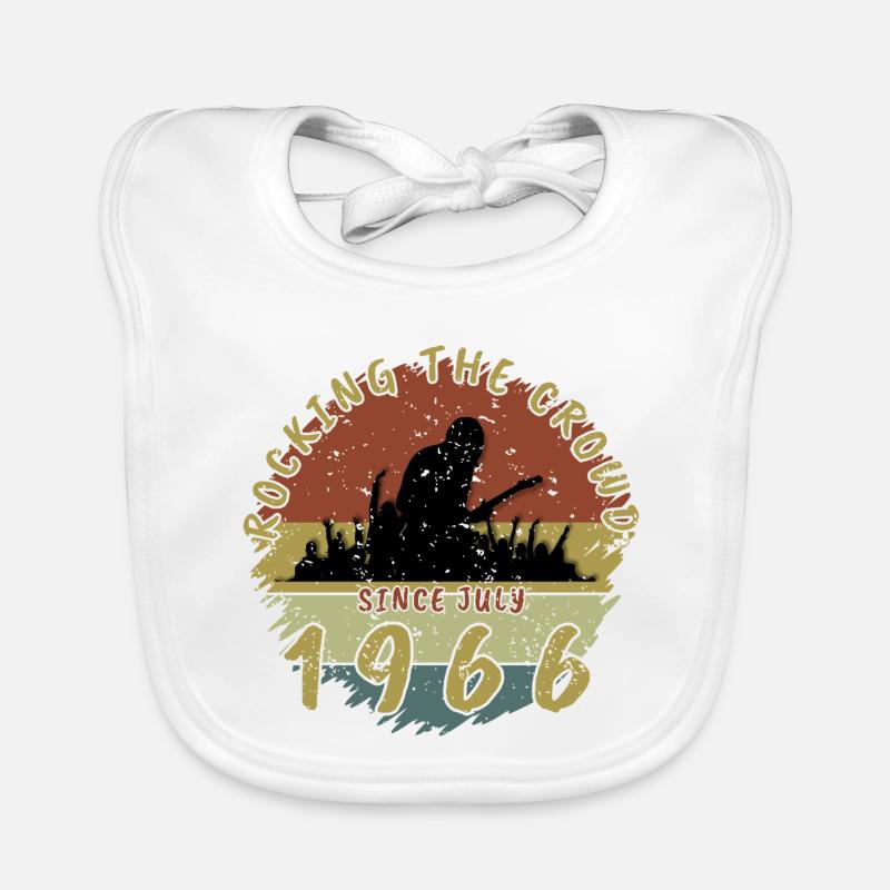 60th Birthday Rocking the crowd GIT 07/1966 Organic Baby Bibs