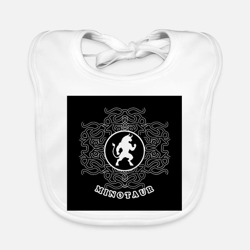 Minotaurus White - Baby Bio-Lätzchen - Weiß