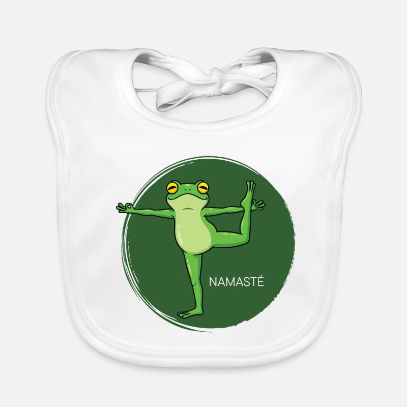Frosch Namaste Yoga Baby Bio-Lätzchen
