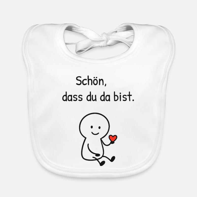 Schön dass du da bist.  Baby Bio-Lätzchen
