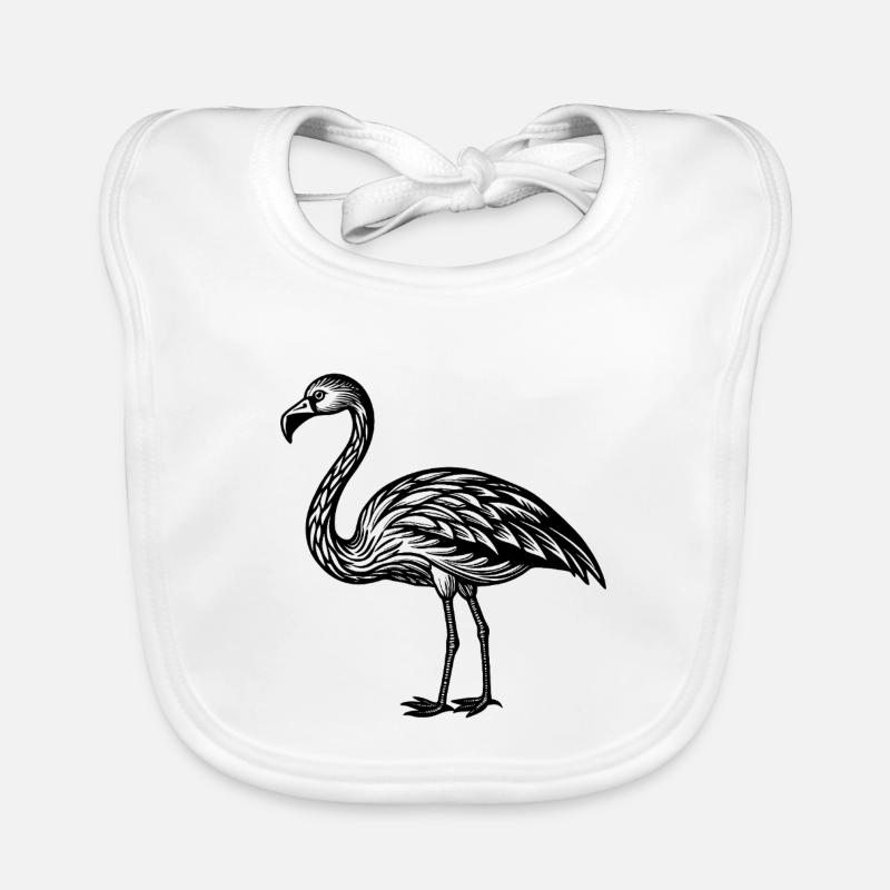 Flamant rose Bavoir bio Bébé