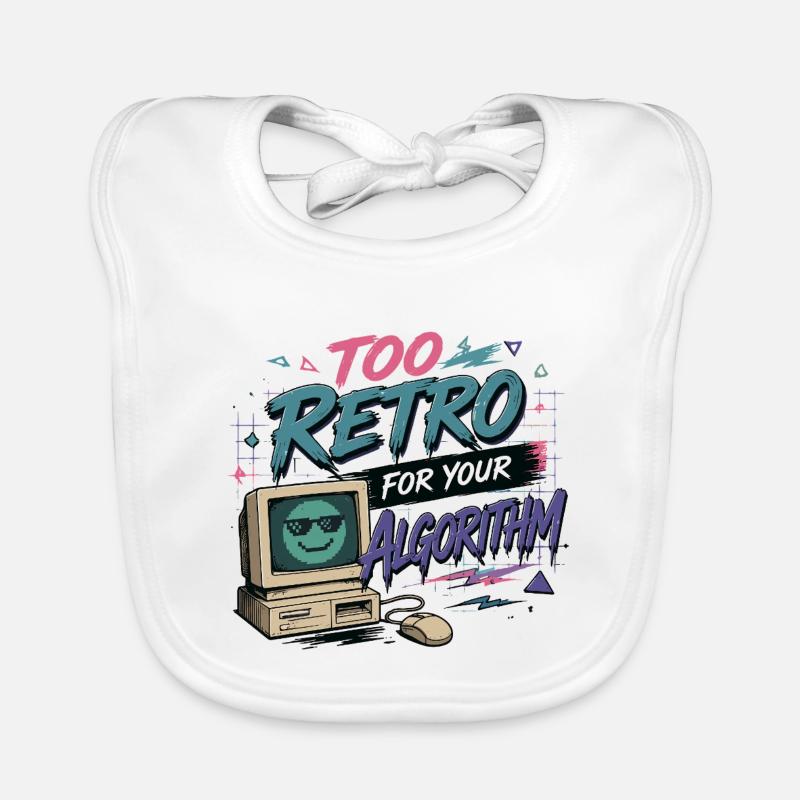 Cooles Too Retro for your Algorithm Design Baby Bio-Lätzchen