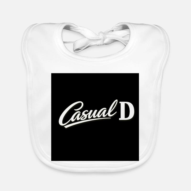 Casual D Vintage Script Organic Baby Bibs