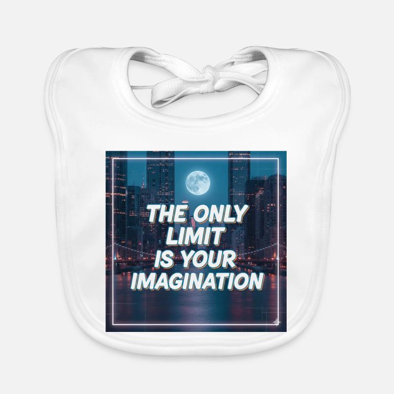 Seule votre imagination pose des limites - Bavoir bio Bébé - blanc