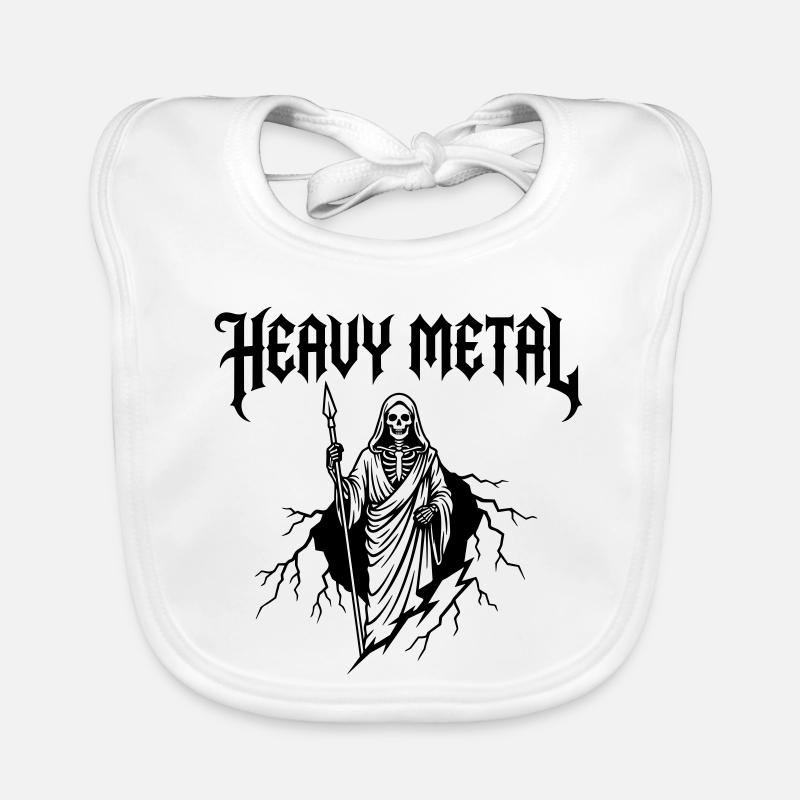 Heavy Metal Music Organic Baby Bibs