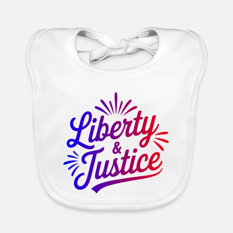 Liberté & Justice Imprimé Bavoir bio Bébé