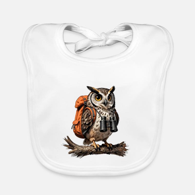 Chouette exploratrice et sac de randonnée Bavoir bio Bébé