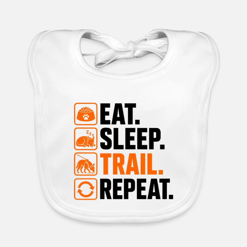 Eat Sleep Trail Repeat Baby Bio-Lätzchen