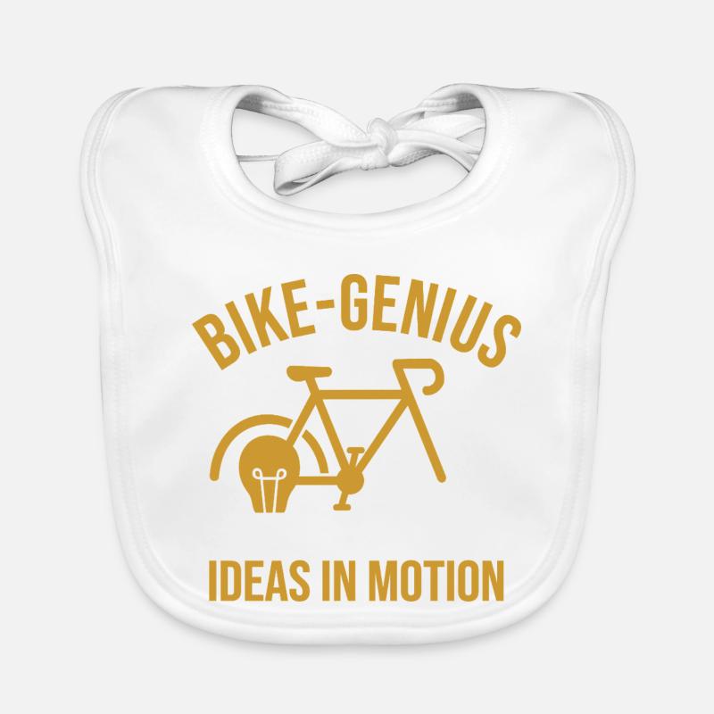 Vélo Idées en Mouvement - Bavoir bio Bébé - blanc