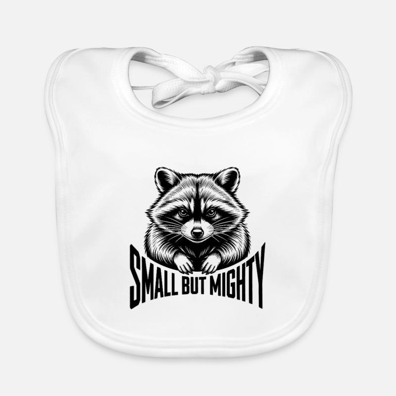 Waschbär Small But Mighty Spruch Trash Panda Baby Bio-Lätzchen