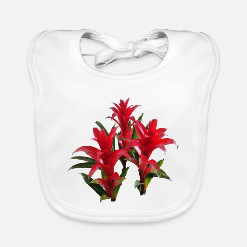 Vibrant_Red_Bromeliads Bavoir bio Bébé