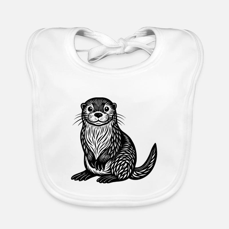Süßer Otter Baby Bio-Lätzchen