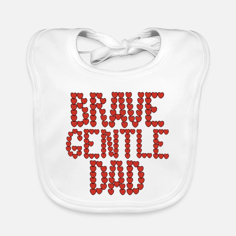 Papa courageux et doux Bavoir bio Bébé