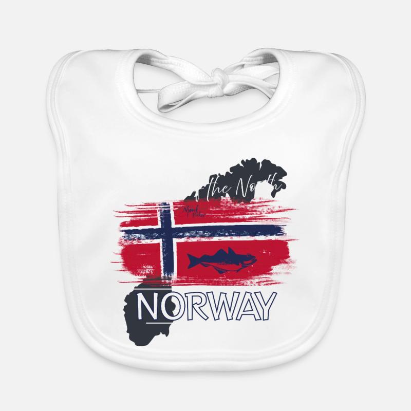 Poisson du drapeau de la Norvège de rêve Bavoir bio Bébé