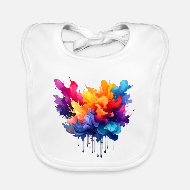 Explosion des couleurs flux de couleurs Bavoir bio Bébé