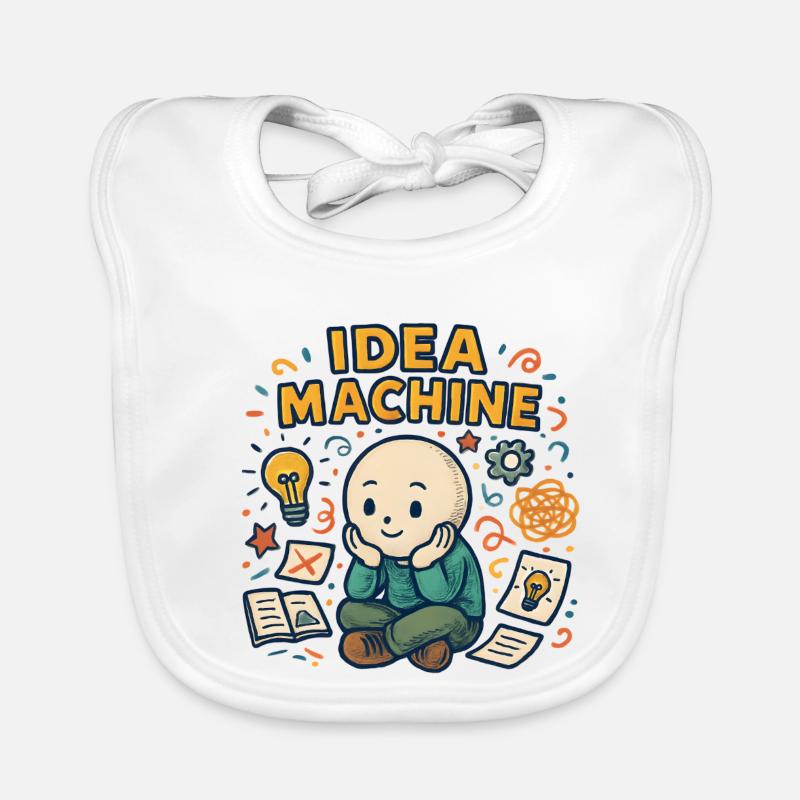 Dessin animé Machine à idées Bavoir bio Bébé