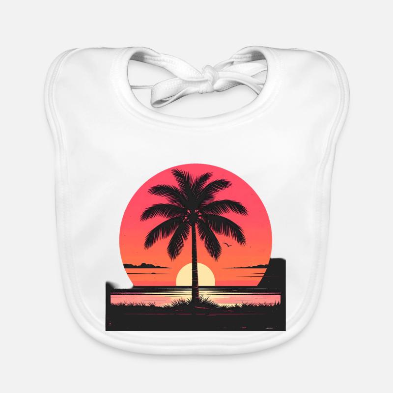 Île Sunset Palm Bavoir bio Bébé
