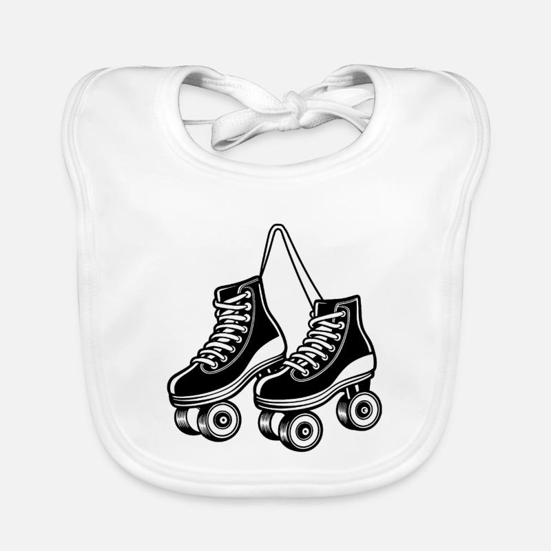 Hanging Roller Skates Organic Baby Bibs