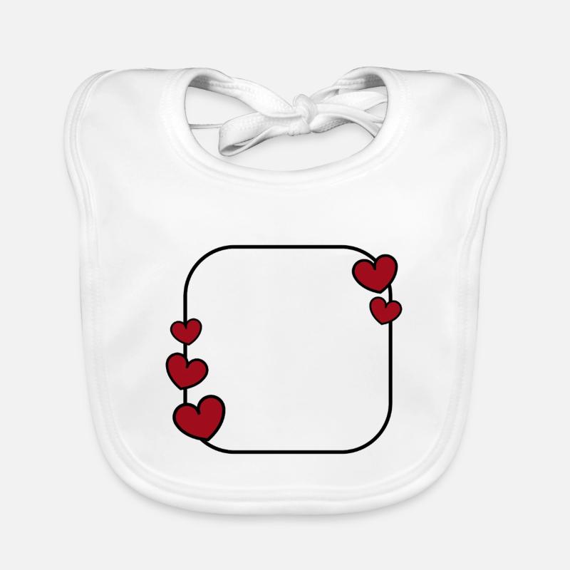 Heart Frame Organic Baby Bibs